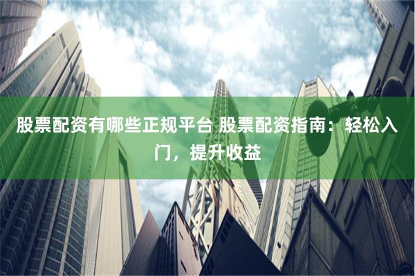 股票配资有哪些正规平台 股票配资指南：轻松入门，提升收益